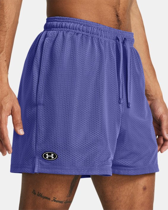 กางเกงขาสั้นตาข่าย UA Tech™ สำหรับผู้ชาย in Purple image number 3